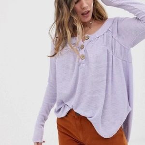 NWOT Free People We The Free Must Have Henley in Lilac